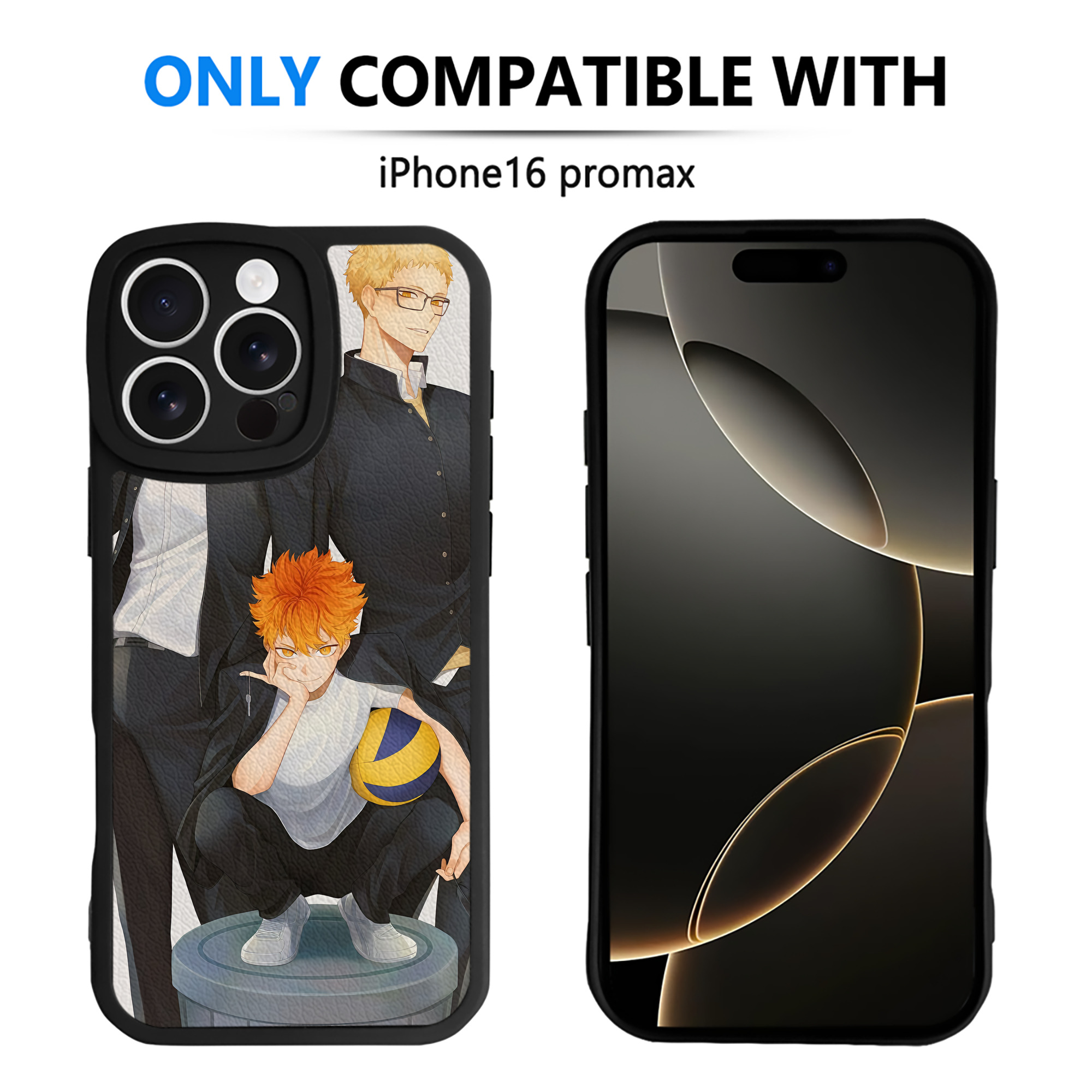 （画像用） ハイキュー!! Haikyu!! 【iPhone 16シリーズ対応】シリコンスマホケース（レザー調） 材質：シリコン